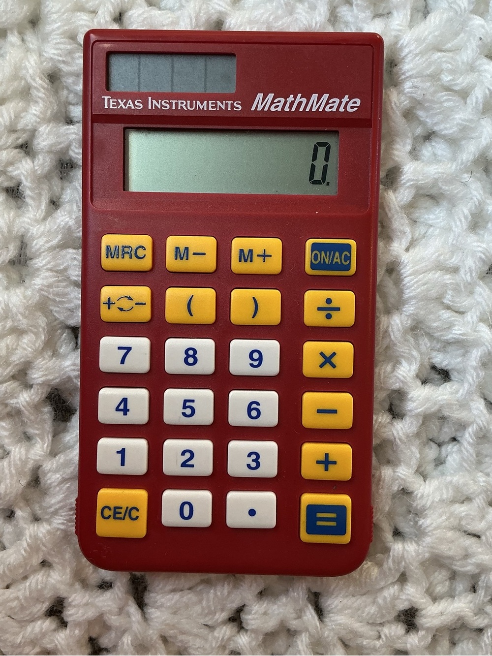 Hot Girl’s Texas Instruments Red MathMate Calculator